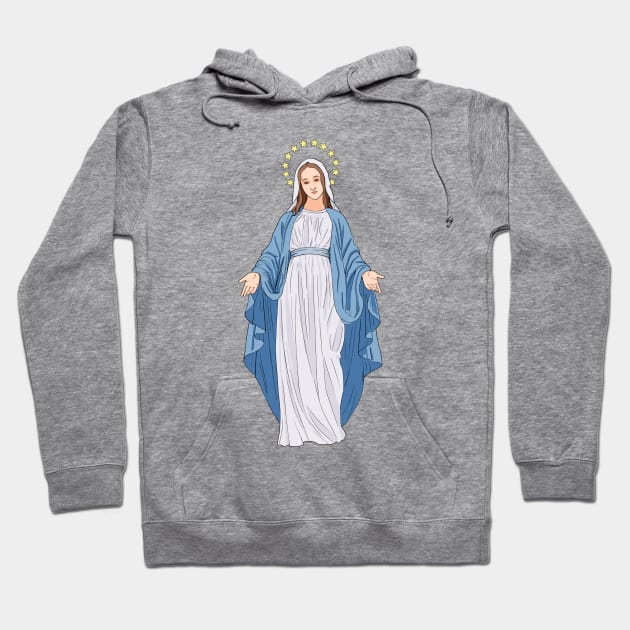 Virgin Mary Hoodie by gin3art